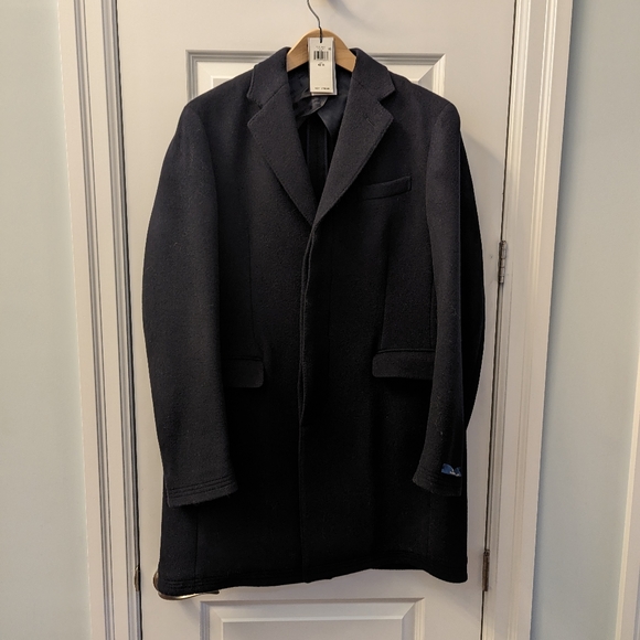 Polo Ralph Lauren Navy Wool Overcoat - Picture 3 of 6